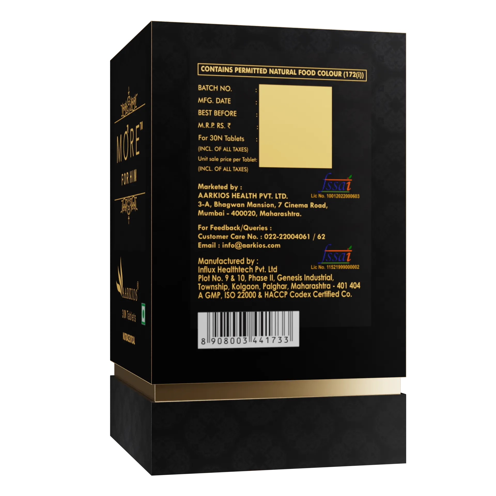 Aarkios More for Him Energy and Libido Booster Tablets for Men 30 Tablets 3.webp